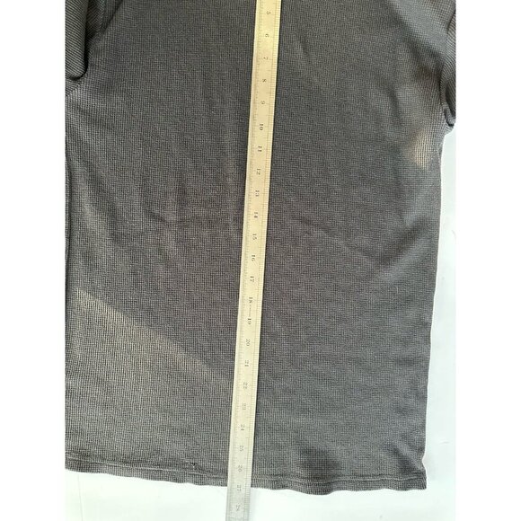 Old Navy Men's Soft-Washed Thermal Waffle Knit T-Shirt L Dark Gray Crew Comfy - Picture 8 of 9